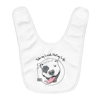 Accessory | Take My Leash (Dog Face Logo) | Fleece Baby Bib