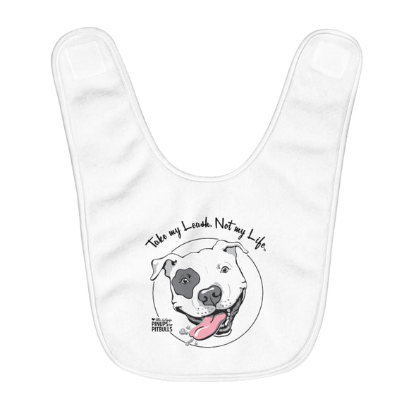 Accessory | Take My Leash (Dog Face Logo) | Fleece Baby Bib