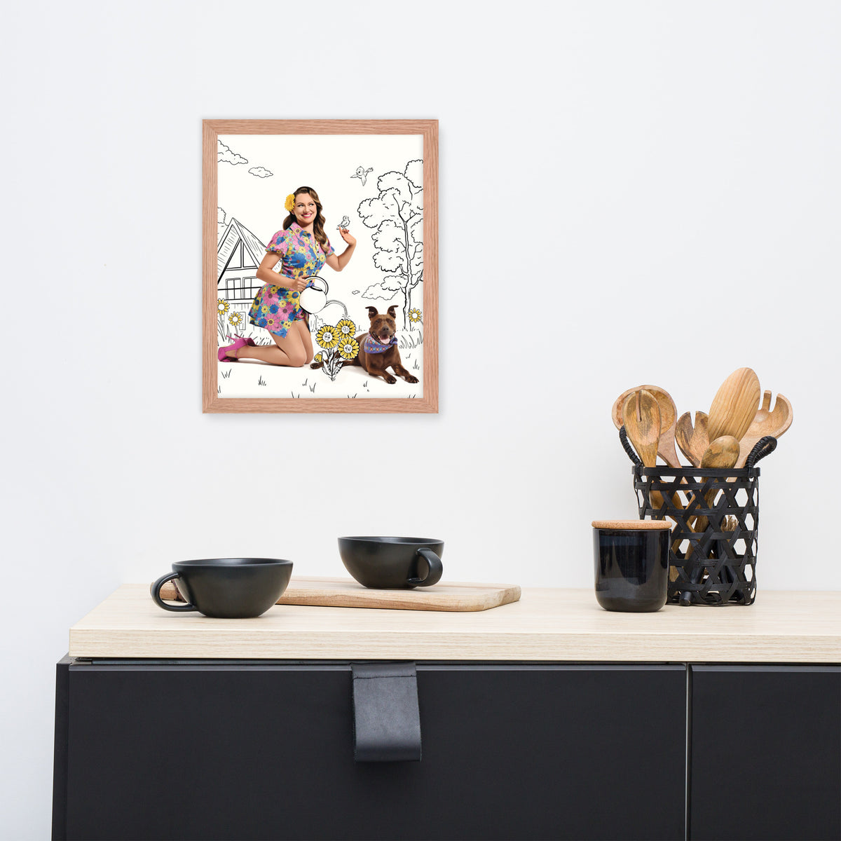 2023-11x14-calendar-garden-pinup-framed-poster-pinups-for-pitbulls