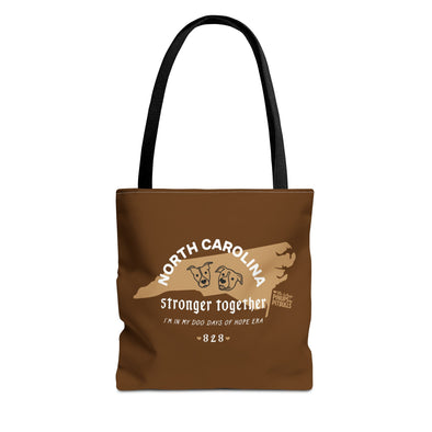 Stronger Together Brown Tote Bag - Hurricane Relief