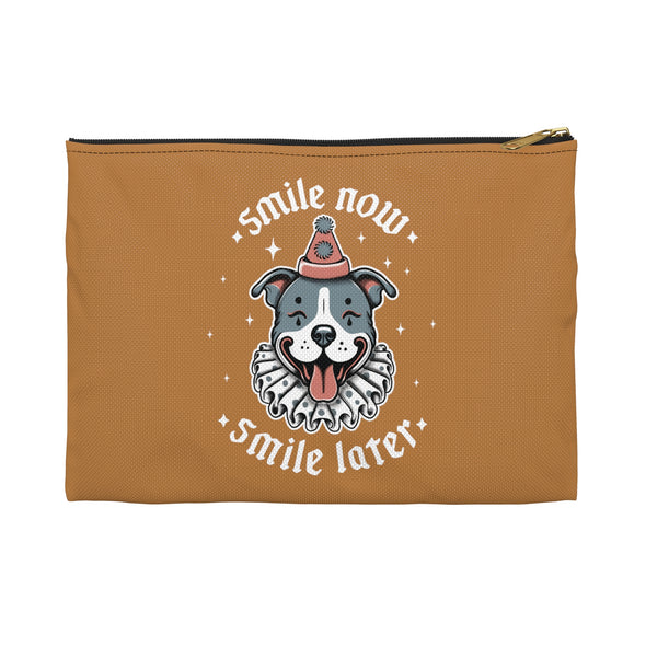 Noodles The Clown, Smile Now, Smile Later | Brown Accessory Pouch