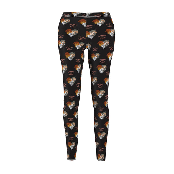 Women's Cut & Sew Casual Leggings | Love Knows No Breed | Pittie Pile Brindle