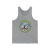 Educate, Don't Discriminate | Unisex Jersey Tank | Blue Pit Bull in glasses | Design by Pittie Chicks