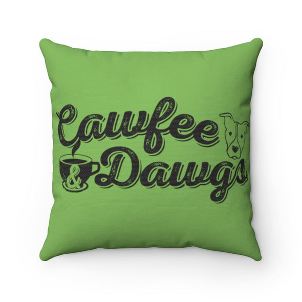 Cawfee & Dawgs (Coffee & Dogs) | Square Pillow Case | Accessory