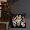 Roller Gals and their Doggy Pals by Almonte Studio | Premium Pillow