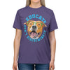 Educate, Don't Discriminate | Unisex Triblend Tee | Fawn Pit Bull w/glasses | Design by Pittie Chicks