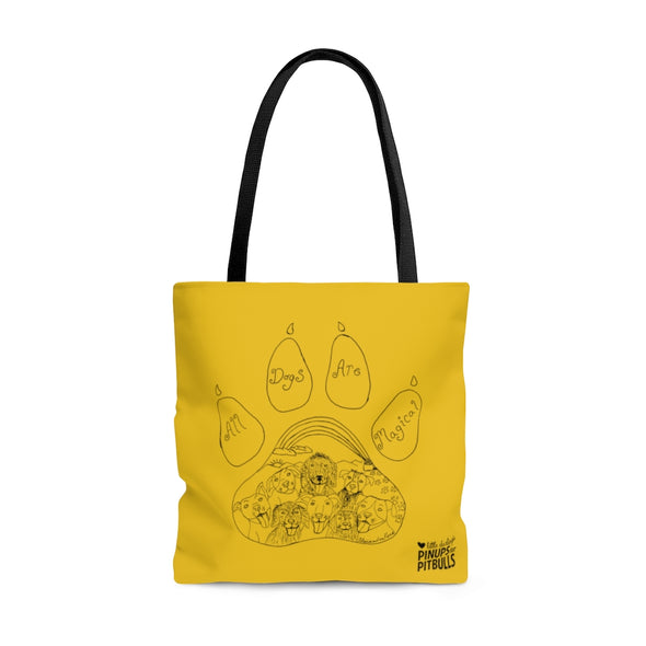 Alexandra Ross' Hand Drawn 'All Dogs are Magical' Tote | AOP Tote Bag