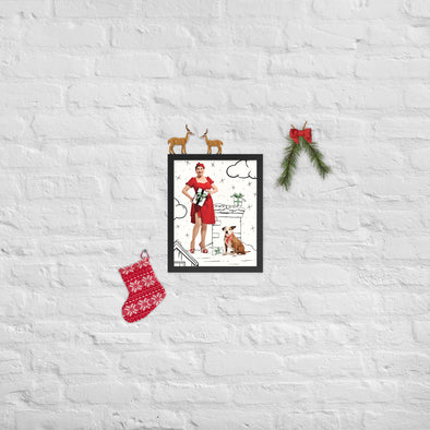 2023 11x14 Holiday Pinup | Framed poster