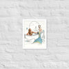 2023 11x14 Calendar Mermaid in a Tub | Framed poster