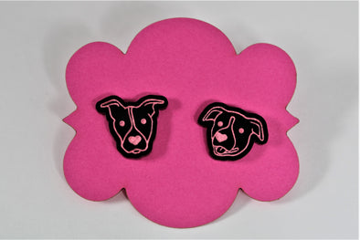 Pinups logo earrings (Baxter & Carla Lou) BLACK