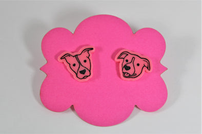 Pinups logo earrings (Baxter & Carla Lou) PINK