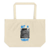 NOT A THREAT Large organic tote bag
