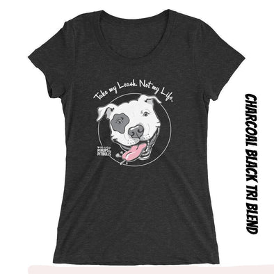 Ladies' short sleeve t-shirt | Dog Face Slight Scoop Neck