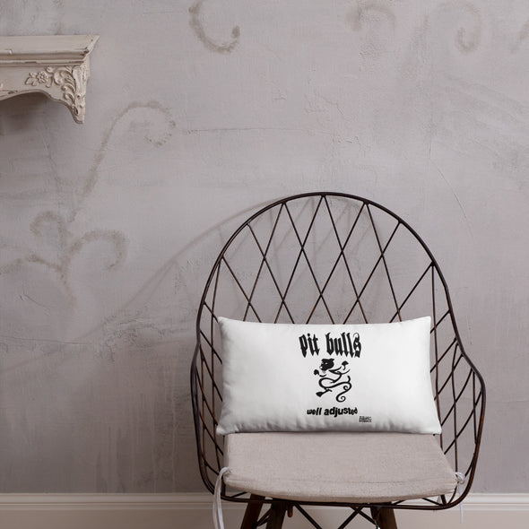 Throw Pillow | Pit Bulls Well Adjusted NYHC